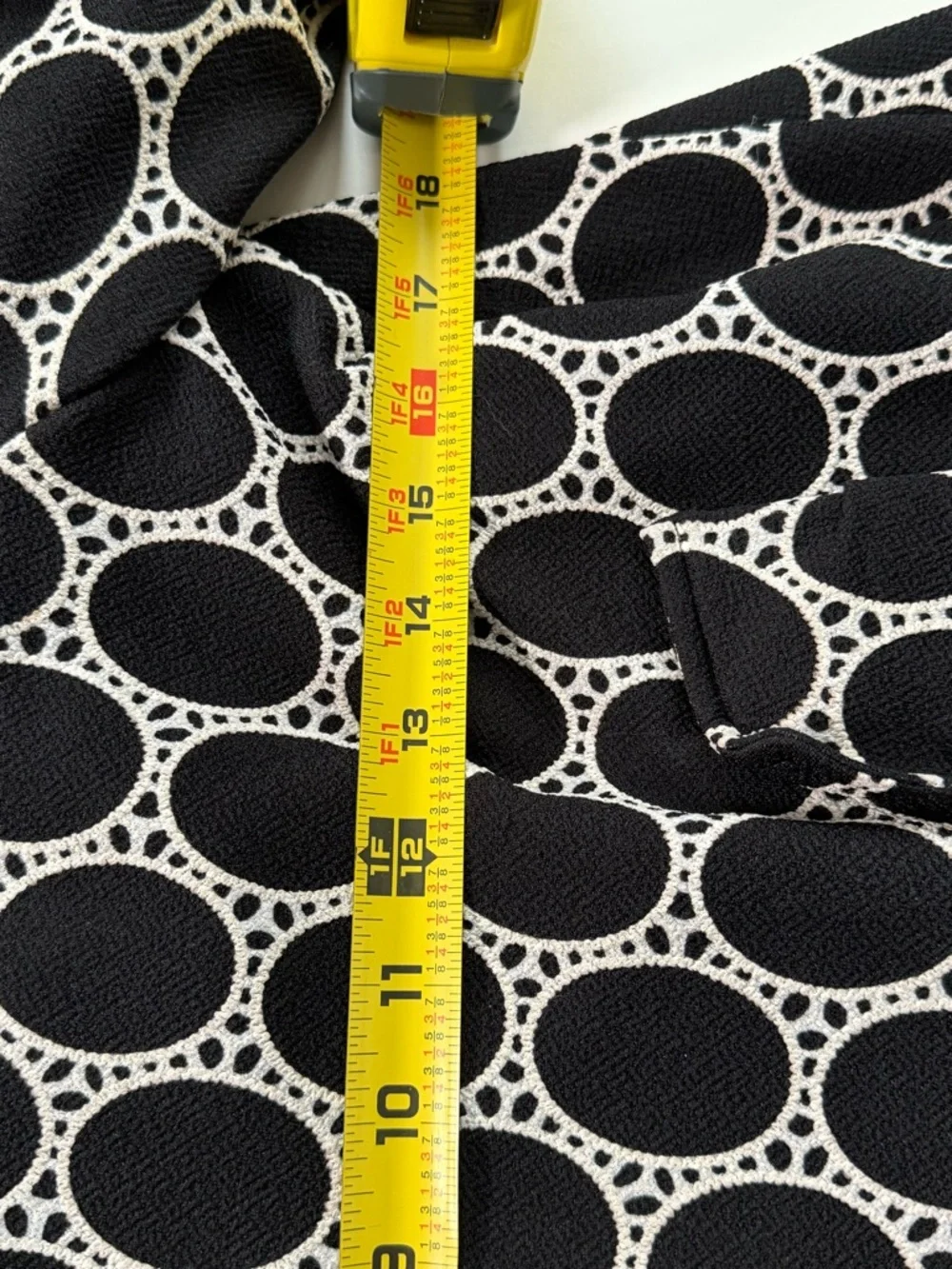 Damee Inc Black and White Oval Dot Long Sleeve Dress Coat - Picture 8 of 9